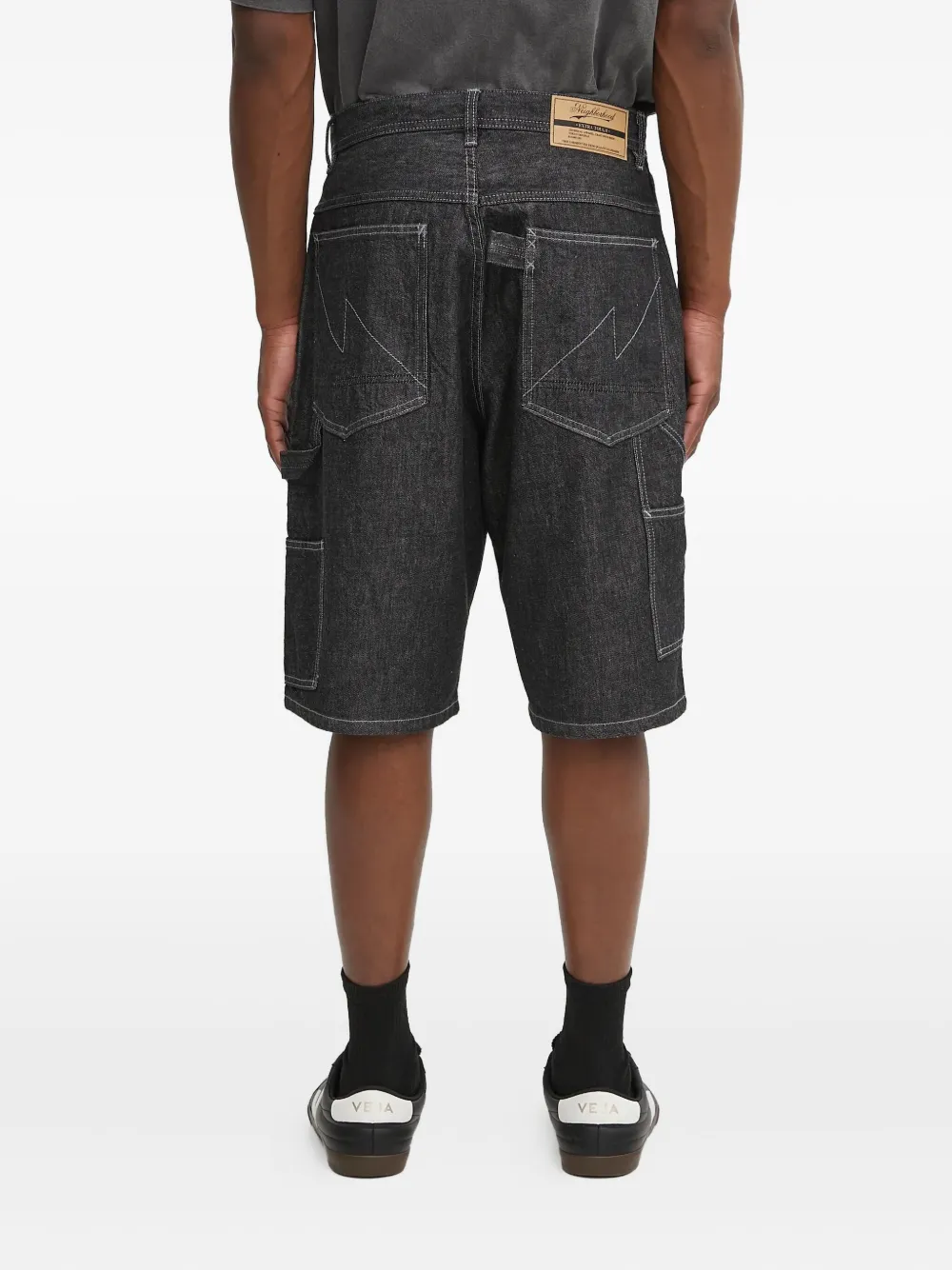 Neighborhood Denim shorts Grijs