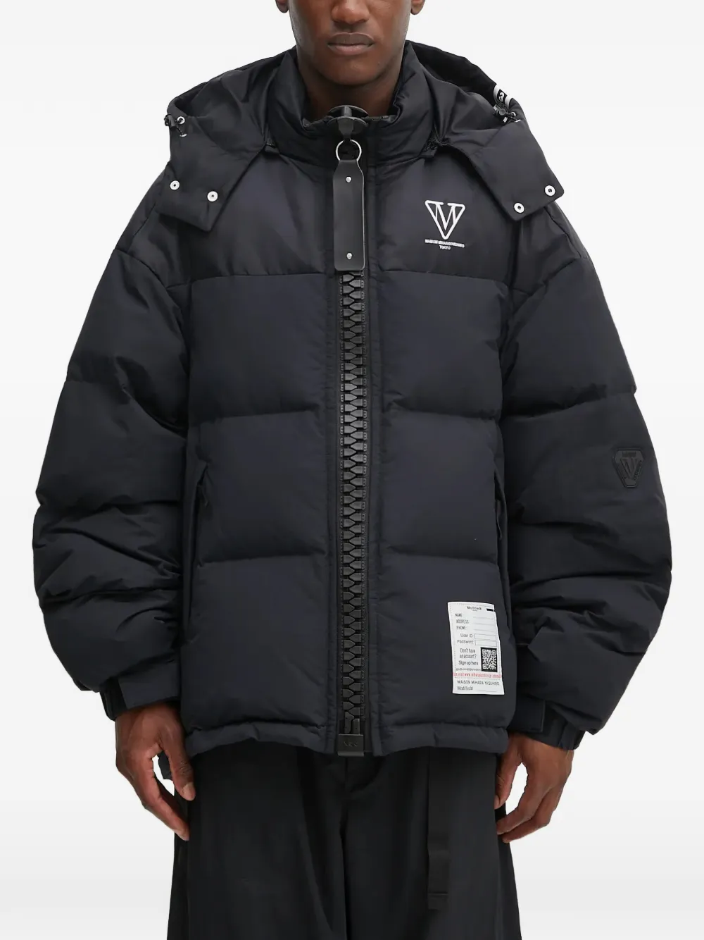 Maison MIHARA YASUHIRO hooded padded jacket - Blu