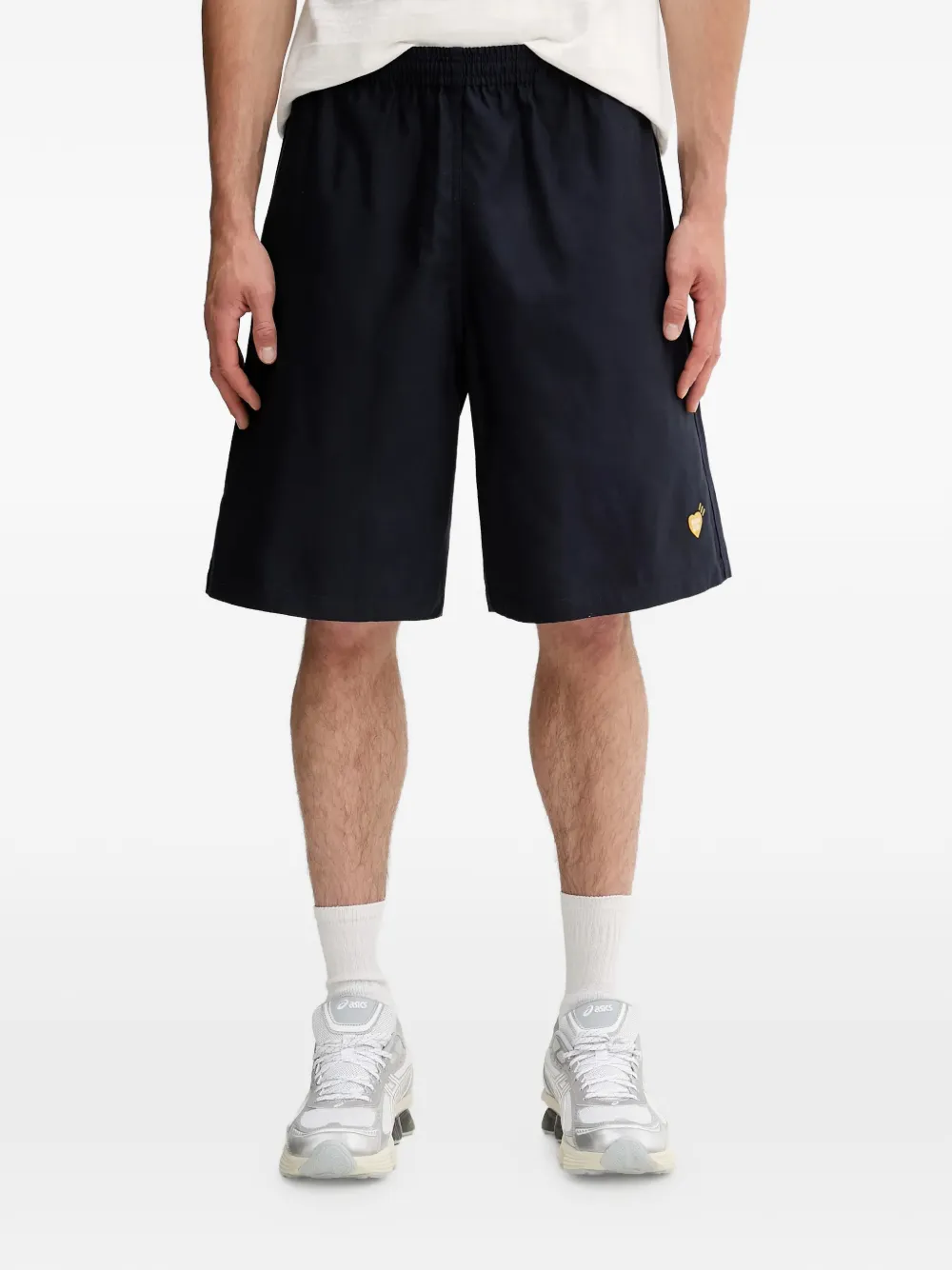 Human Made elasticated heart-motif shorts - Blau