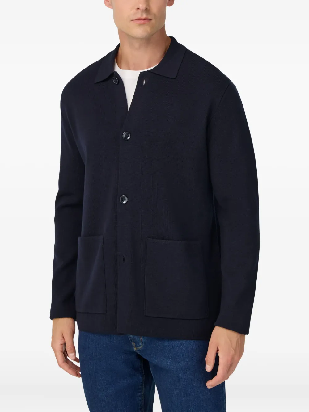  Boggi Milano Patch-pocket Overshirt - Blue 
