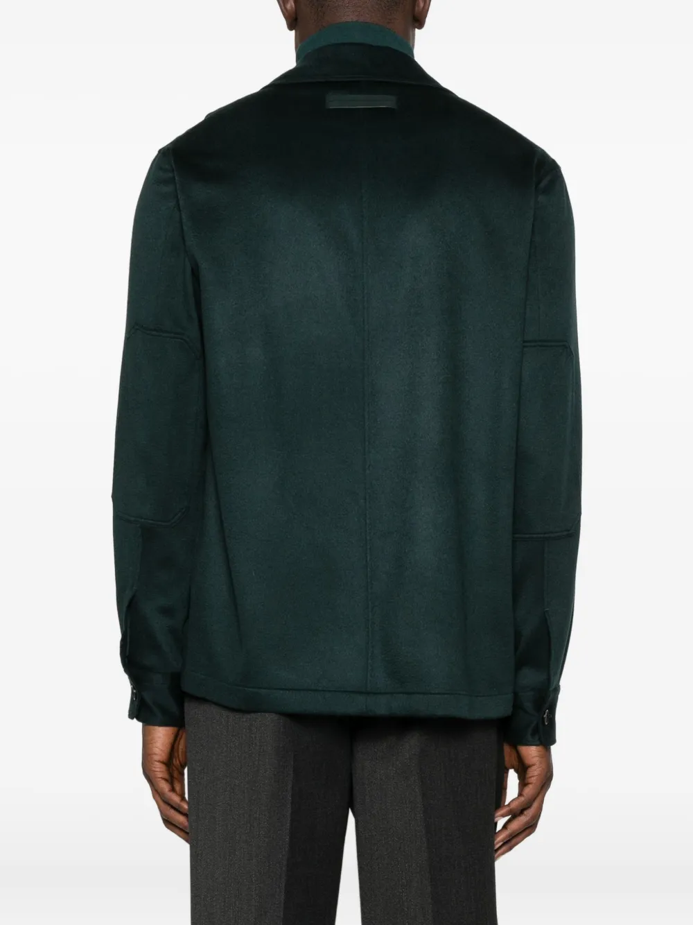 Zegna Button-down overhemd met dubbele zak Groen