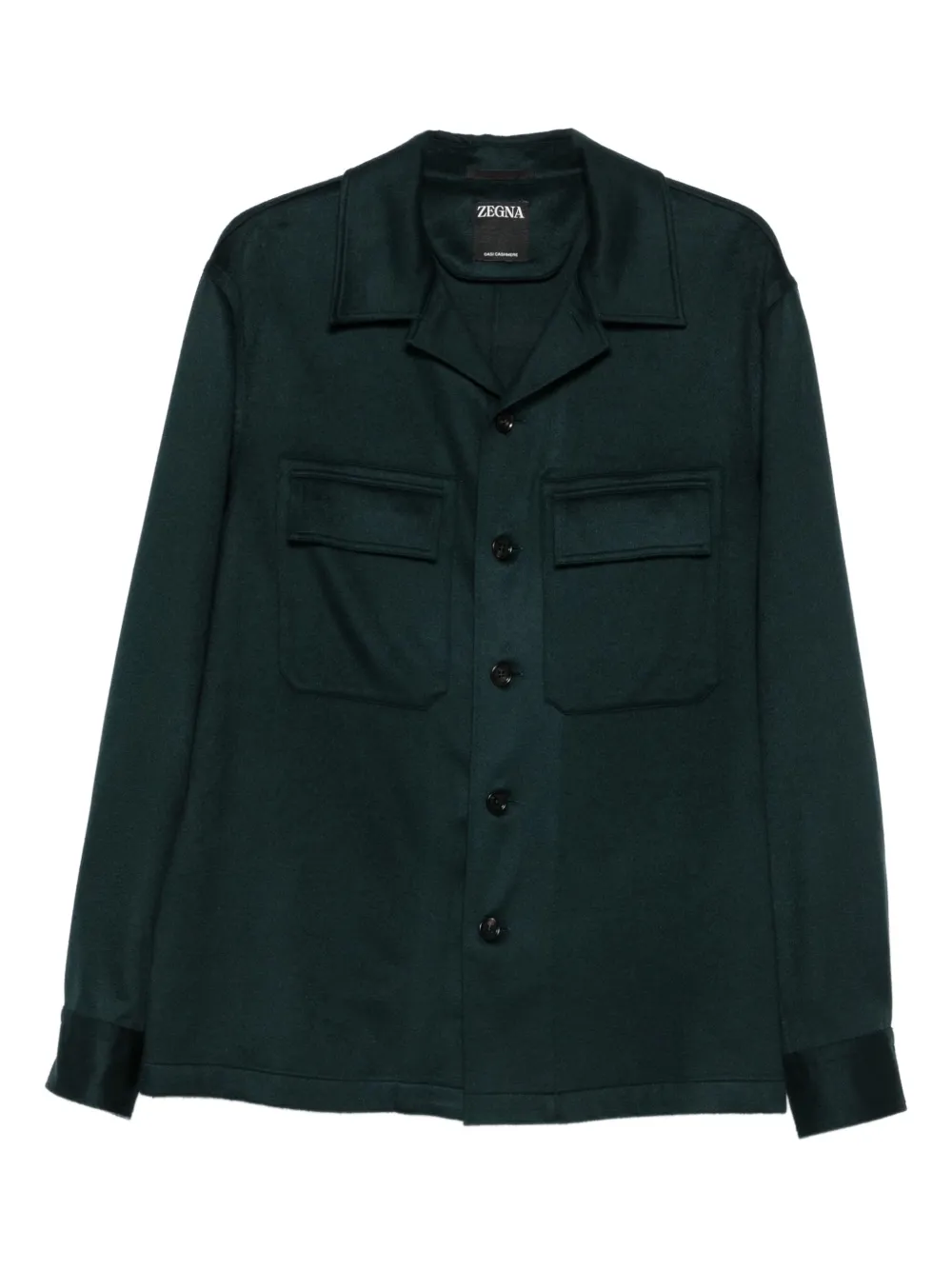 Zegna camisa con doble bolsillo y botones | verde | Image 1