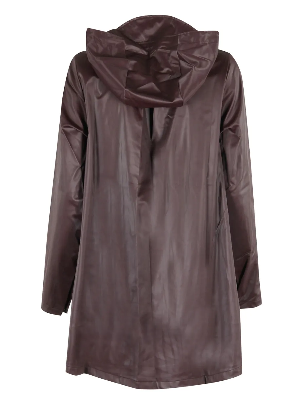 Rains A-line Hooded Jacket In Brown