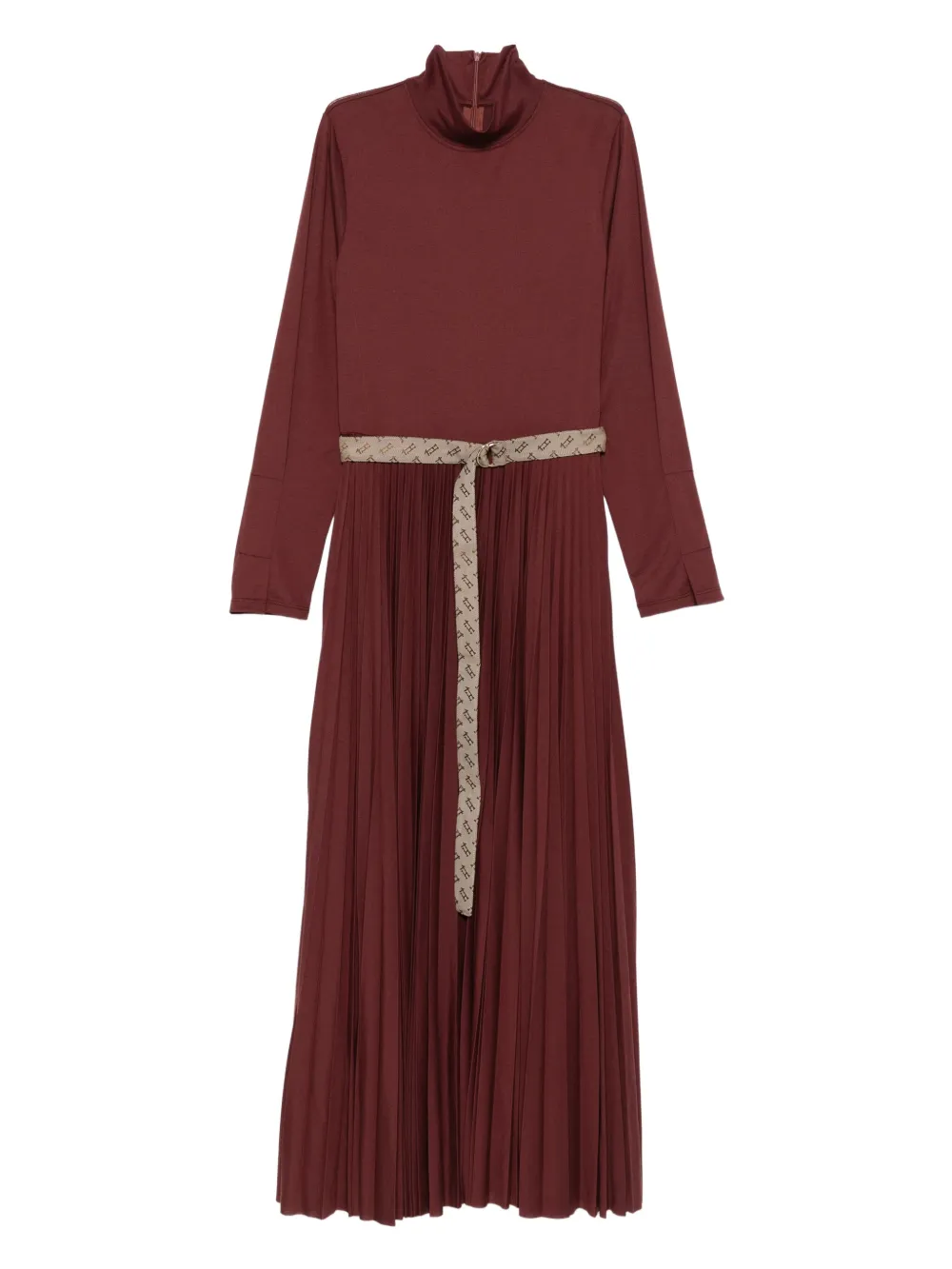 Herno pleated high-neck dress | Red | Image 1