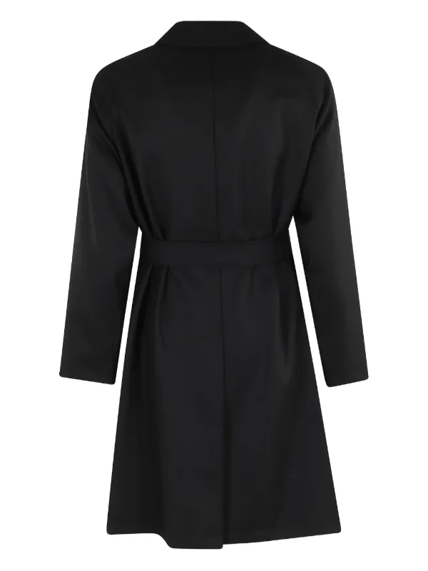 <極美品>TAGLIATORE 新ロゴ モノトーン ウール ベルデットコート46 Tagliatore Salomon ベルテッドコート | ブラック | FARFETCH JP