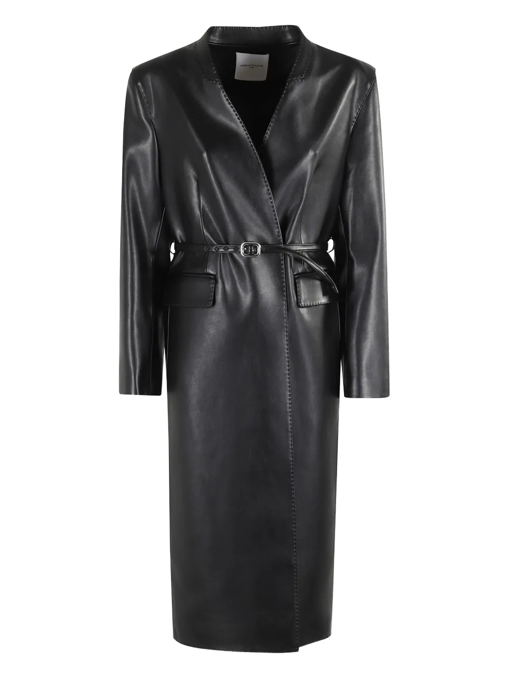 Isabelle Blanche belted wrap coat | Black | Image 1