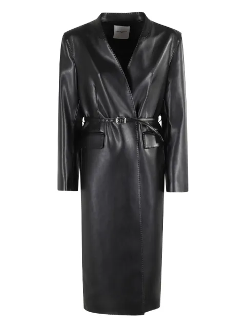 Isabelle Blanche belted wrap coat