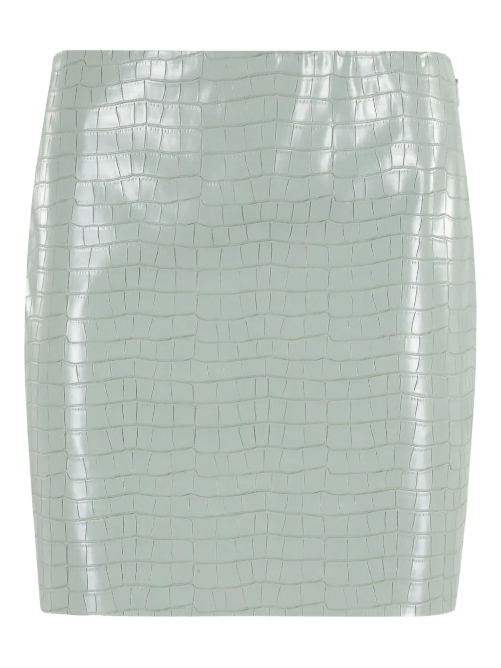 Isabelle Blanche crocodile-effect mini skirt | Green | Image 1