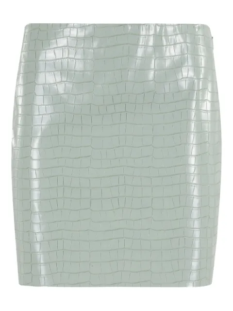 Isabelle Blanche crocodile-effect mini skirt