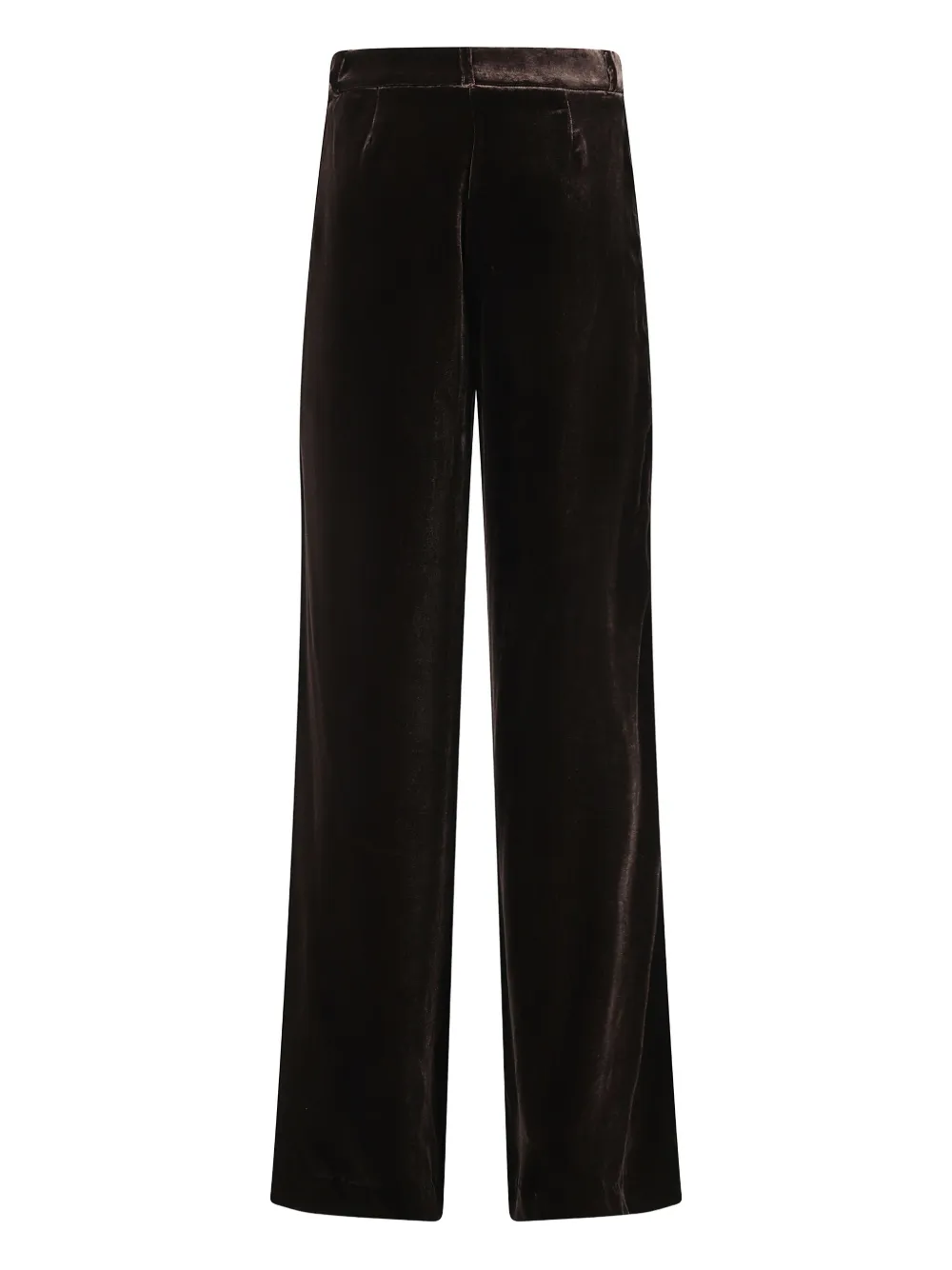 Kiltie Velvet Trousers In Black