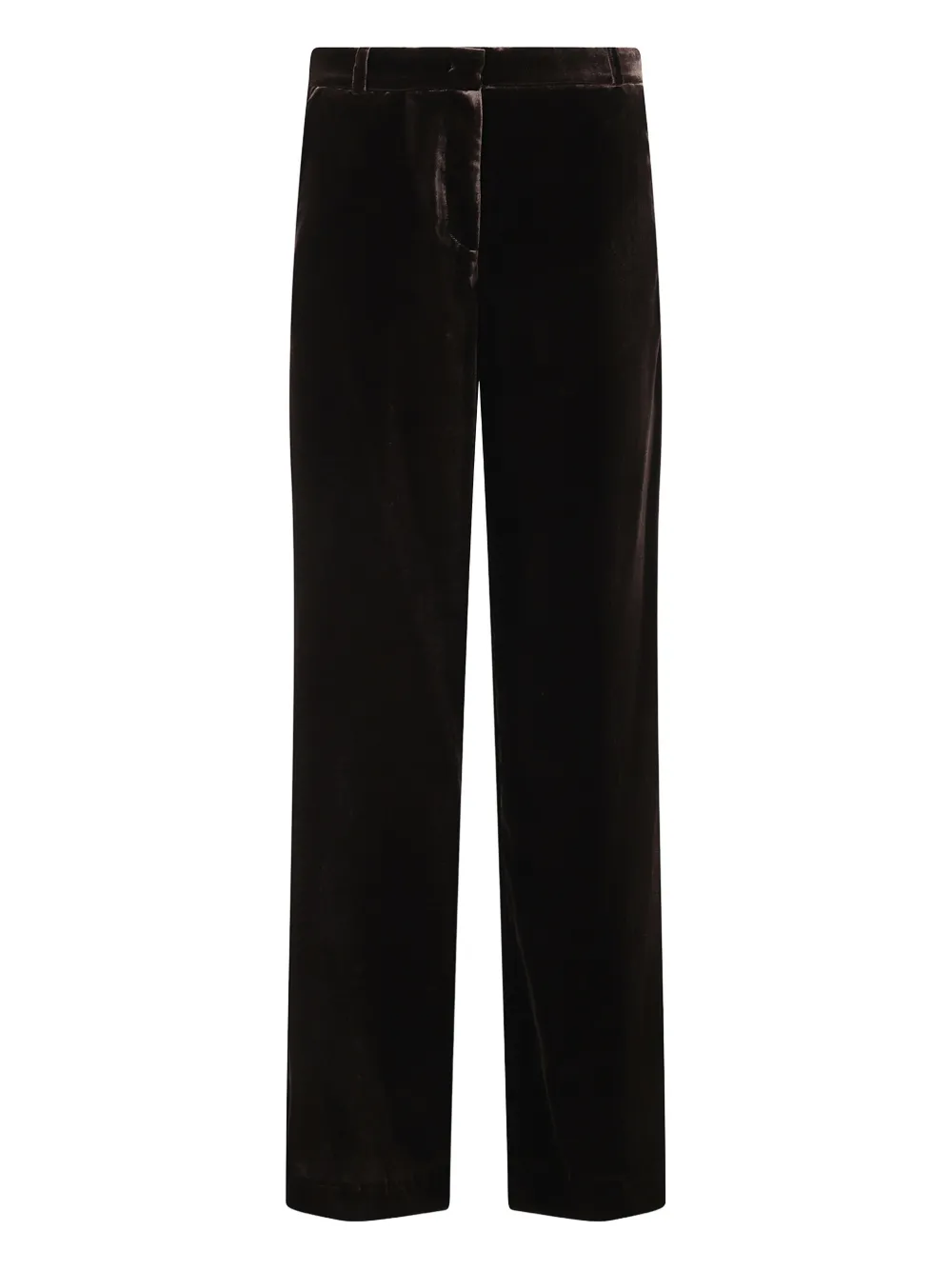Kiltie Velvet Trousers In Black