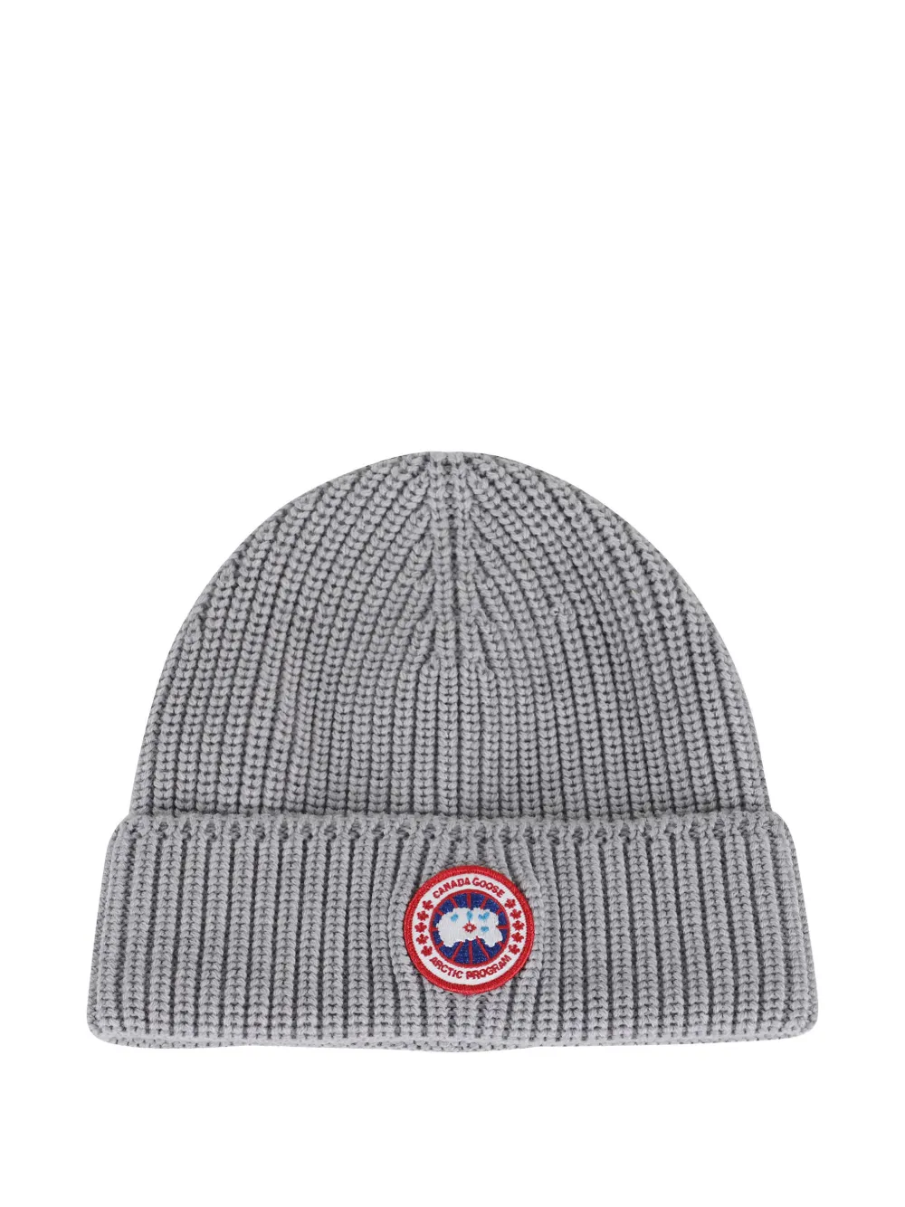 Canada Goose Ribbed Wool Toque Hat With Folded Cuff In Brown