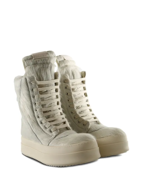 Rick Owens Mega GeoBasket Sneakers | White | FARFETCH