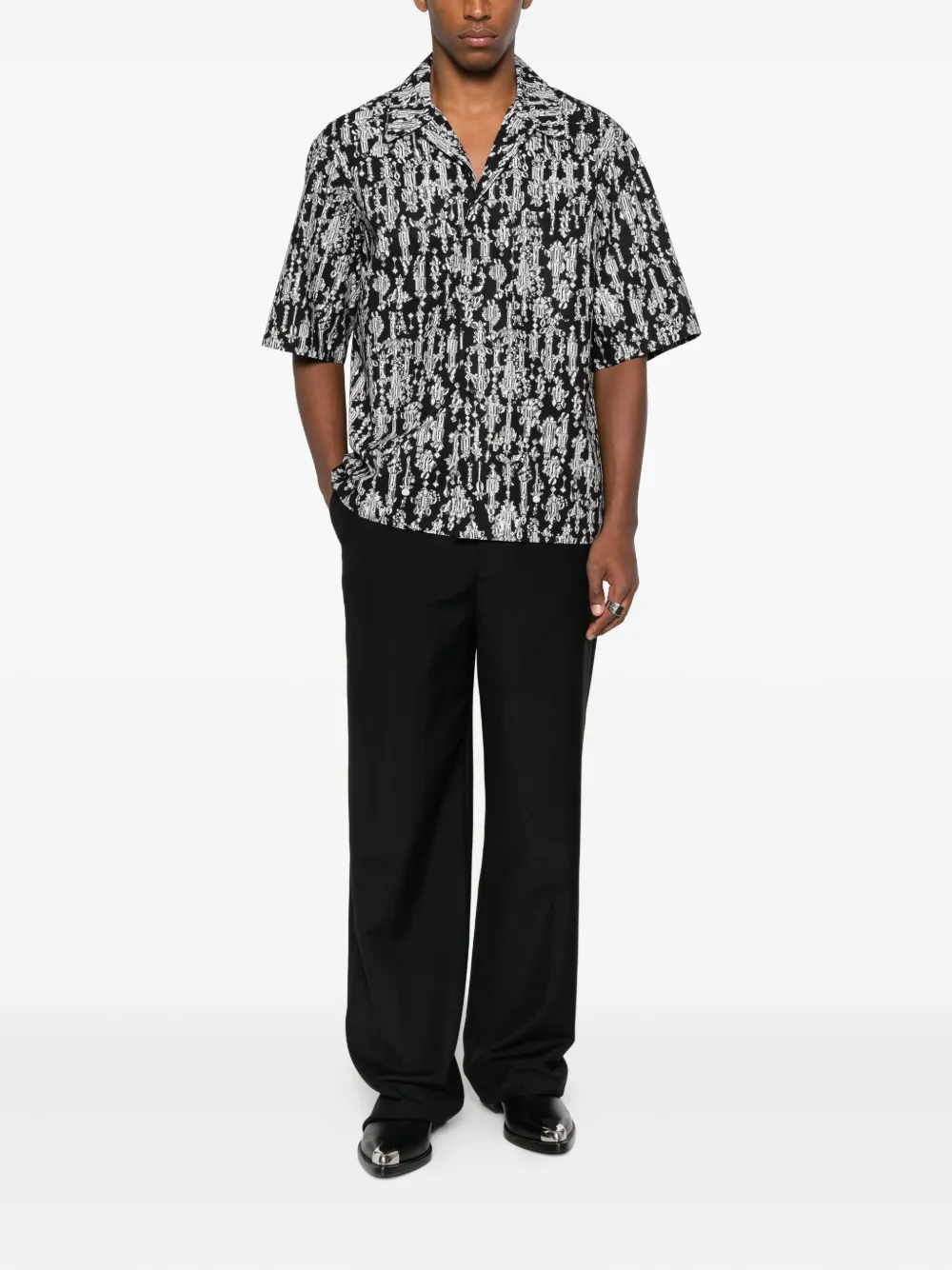 Alexander McQueen crystal-pattern short-sleeve shirt | Image 2