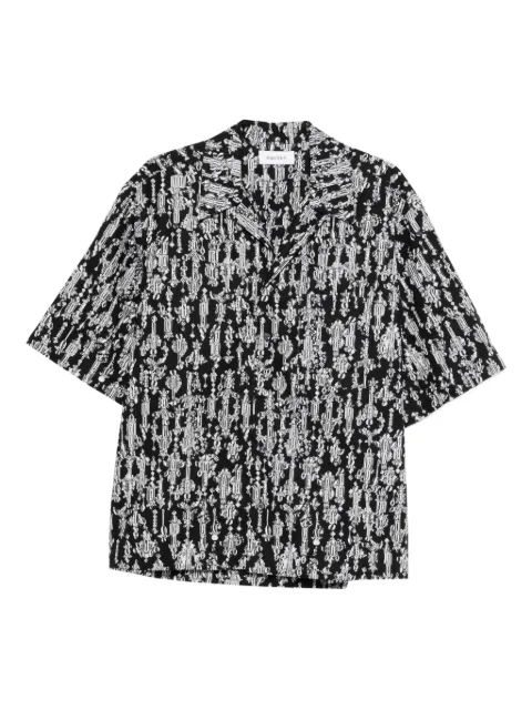 Alexander McQueen crystal-pattern short-sleeve shirt