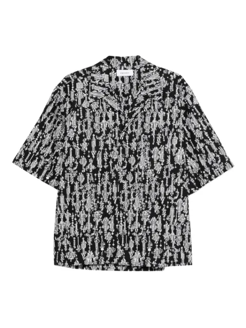 Alexander McQueen crystal-pattern short-sleeve shirt