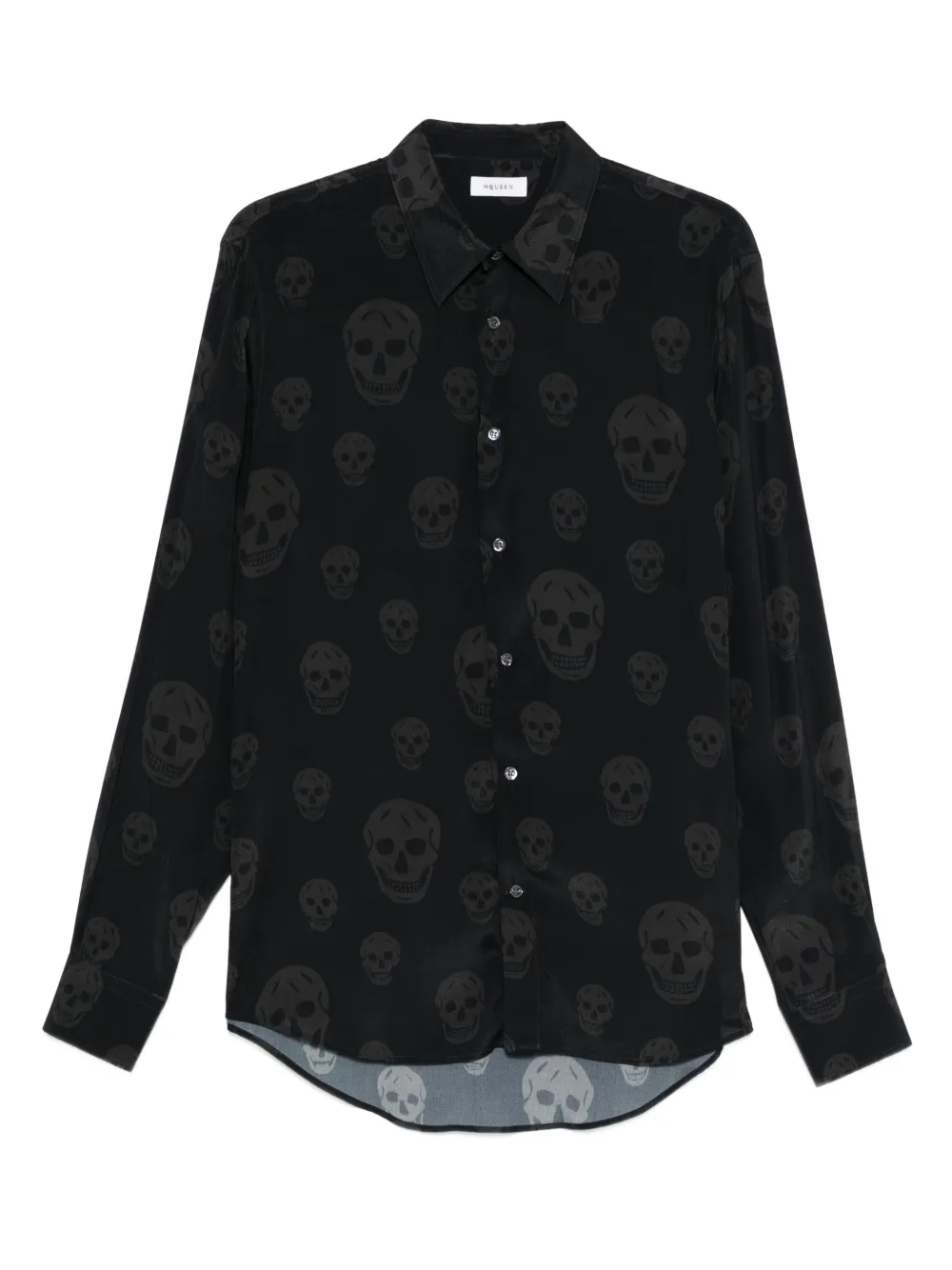 Alexander McQueen スカルプリント シャツ - ブラック Alexander McQueen スカルプリント シャツ - ブラック