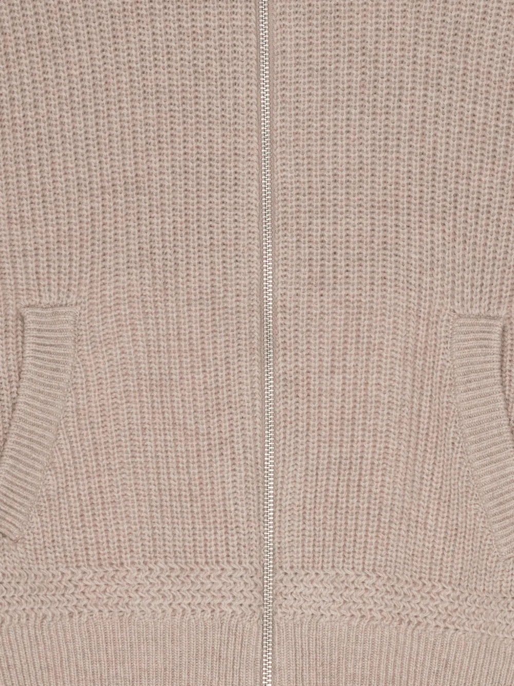 Remain Birger Christensen Ribbed Zip-front Cardigan In Neutral