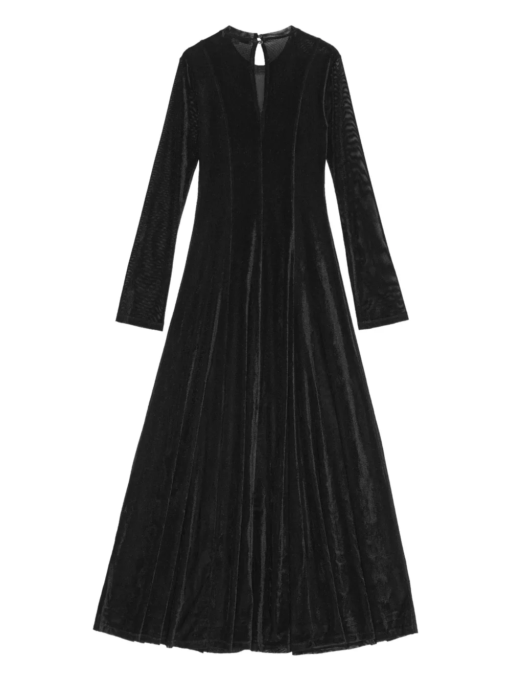 REMAIN  velvet long-sleeve maxi dress | Black | Image 1