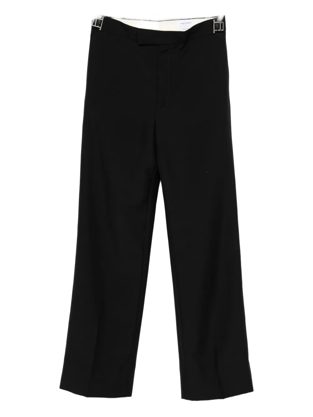 Alexander Mcqueen Buckle-fastening Trousers In Black