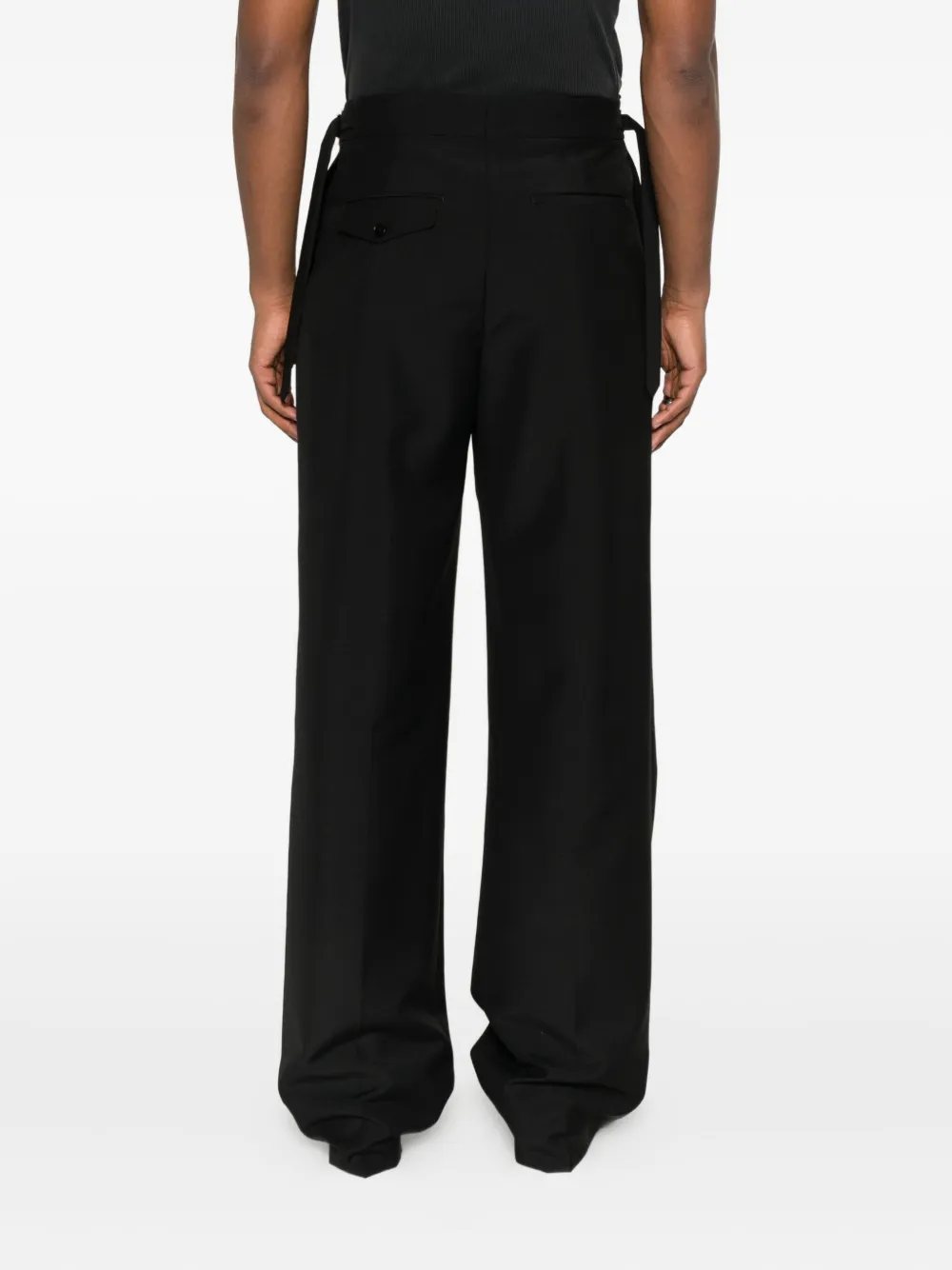 Alexander Mcqueen Buckle-fastening Trousers In Black