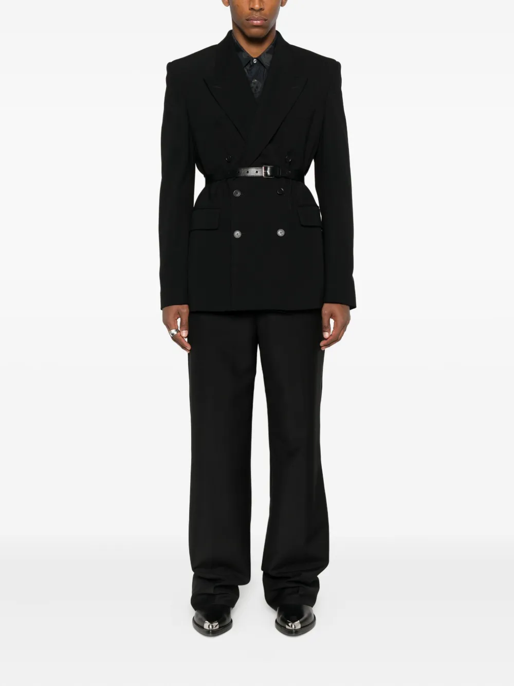 Alexander McQueen Broek met gespsluiting - Zwart