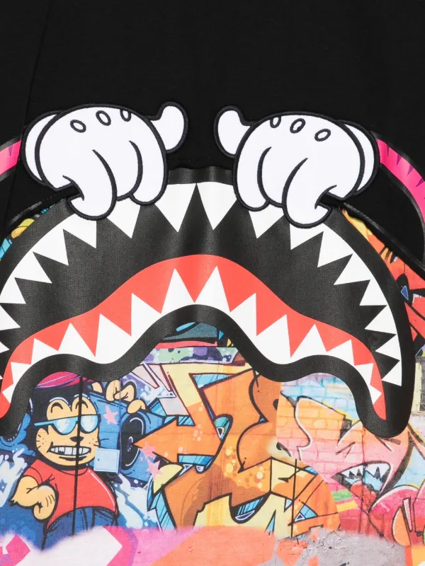 Sprayground Kid graphic-print T-shirt | Black | FARFETCH