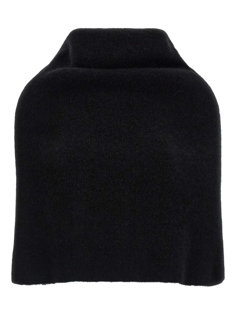 Rick Owens Cowl Hooded-collar Cape In Black