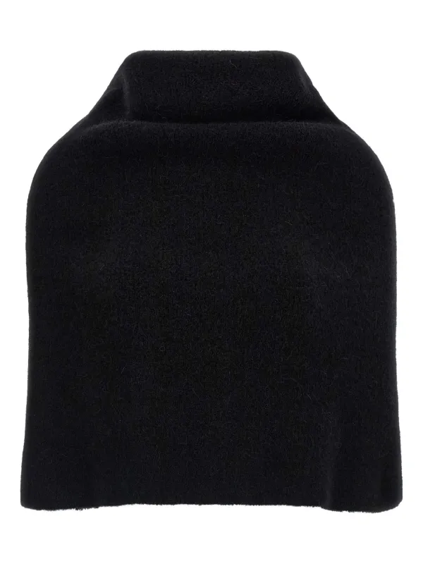 Rick Owens Cowl Hooded-collar Cape in Black