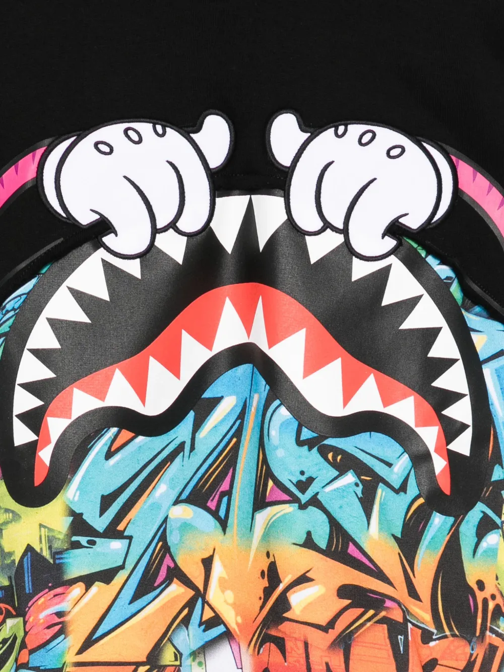 sprayground kid Hoodie met graffiti-print Zwart