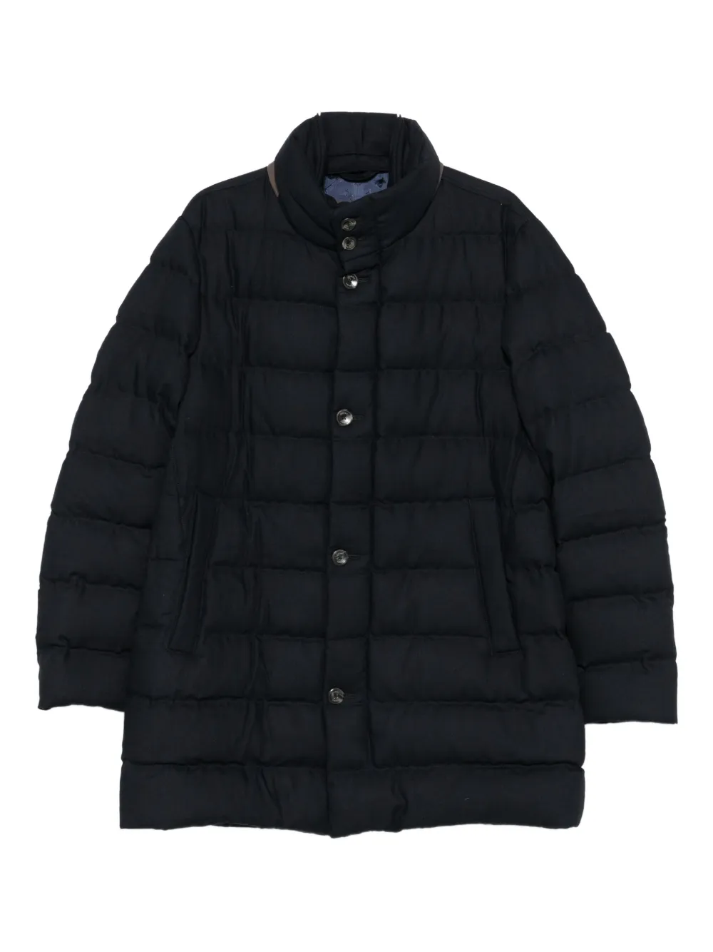 Herno Navy Blue Quilted Jacket In Black