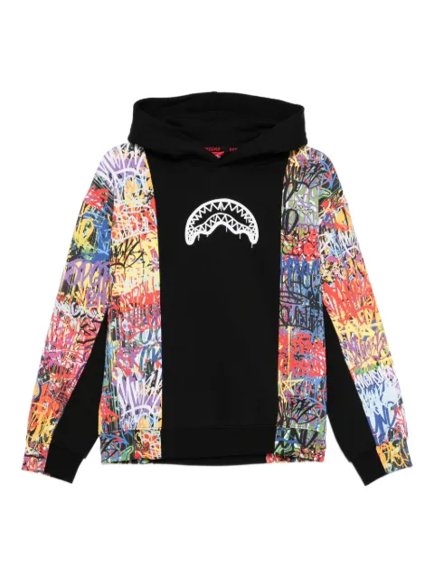 sprayground kid graffiti-shark hoodie