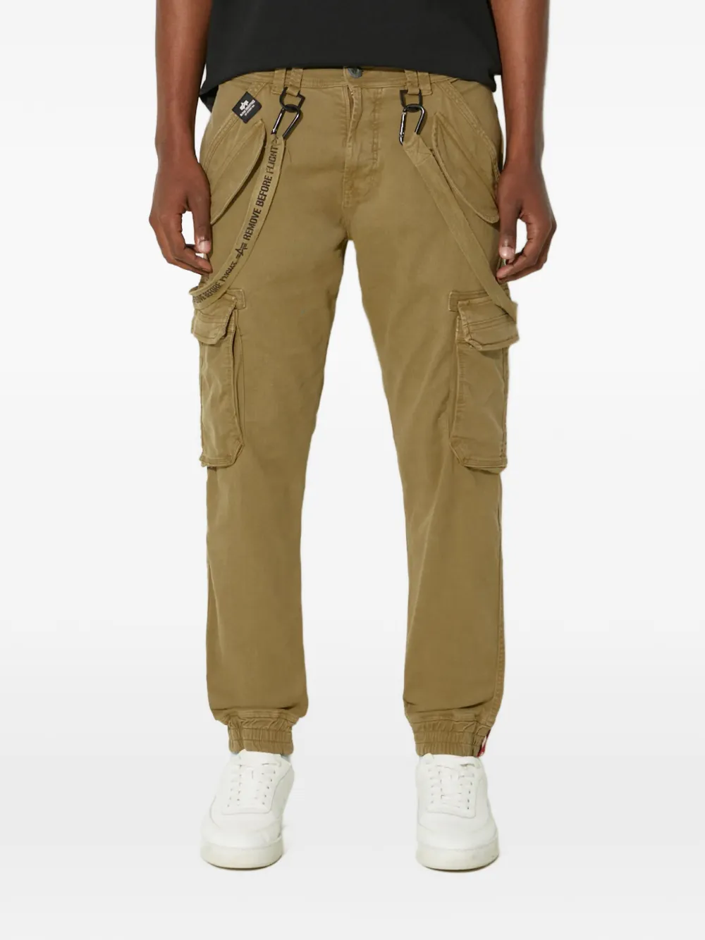 Alpha Industries clip detail cargo trousers – Neutrals