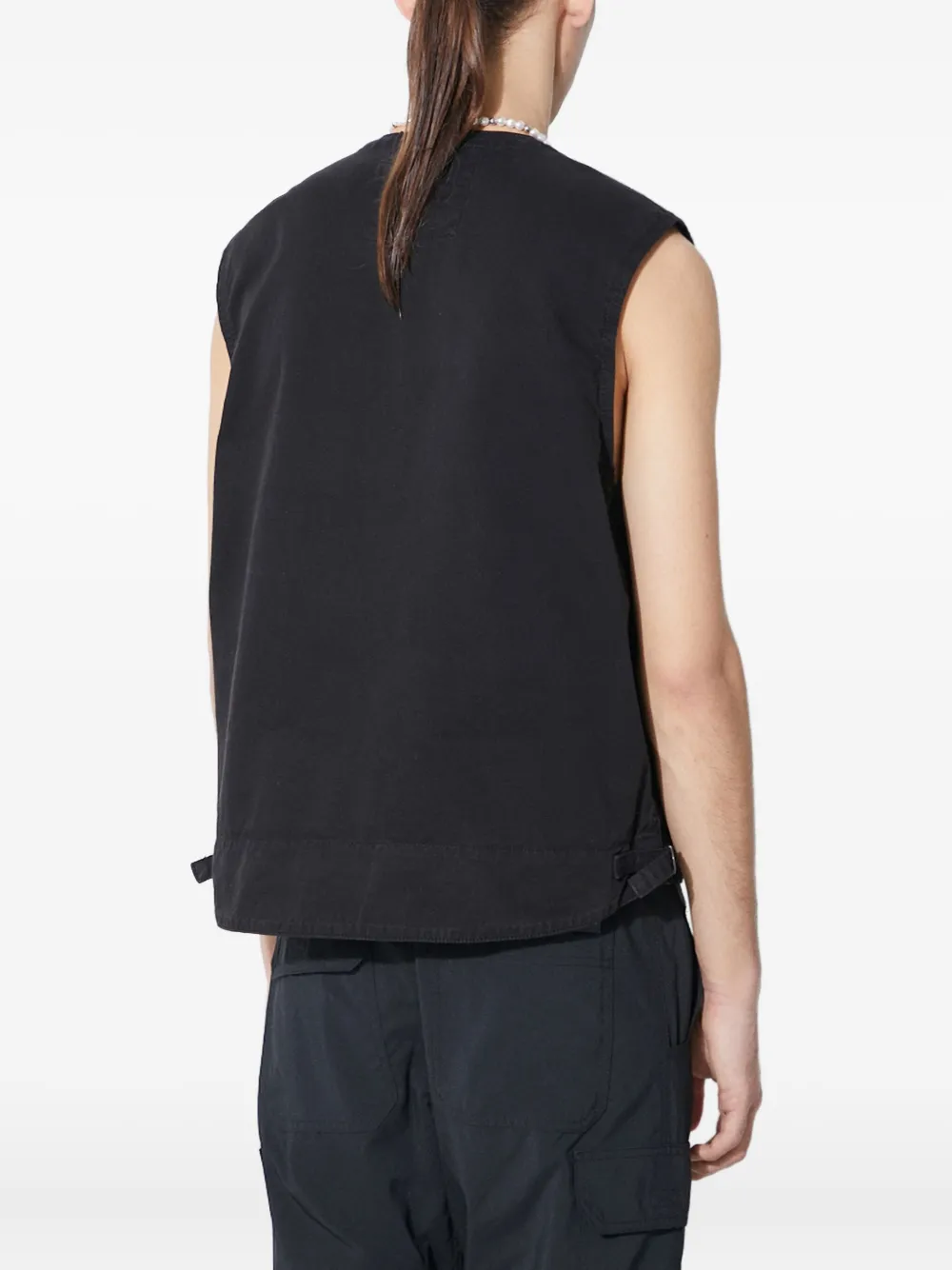 Alpha Industries Katoenen bodywarmer met cargo-zak Zwart