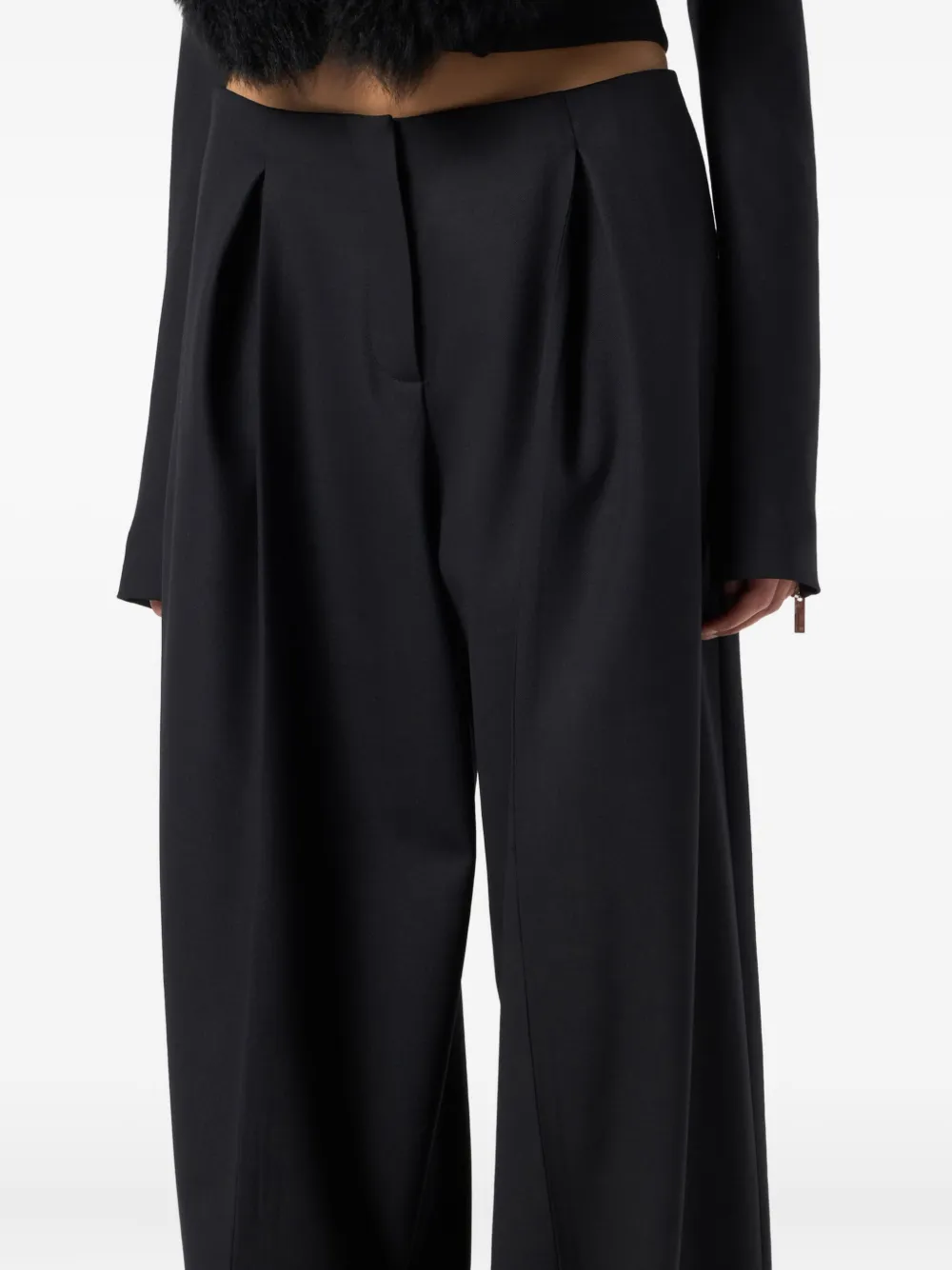 Blumarine Plooibroek met ritsdetail Zwart