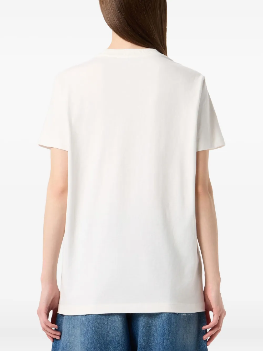 Blumarine Floral-embroidered T-shirt In White