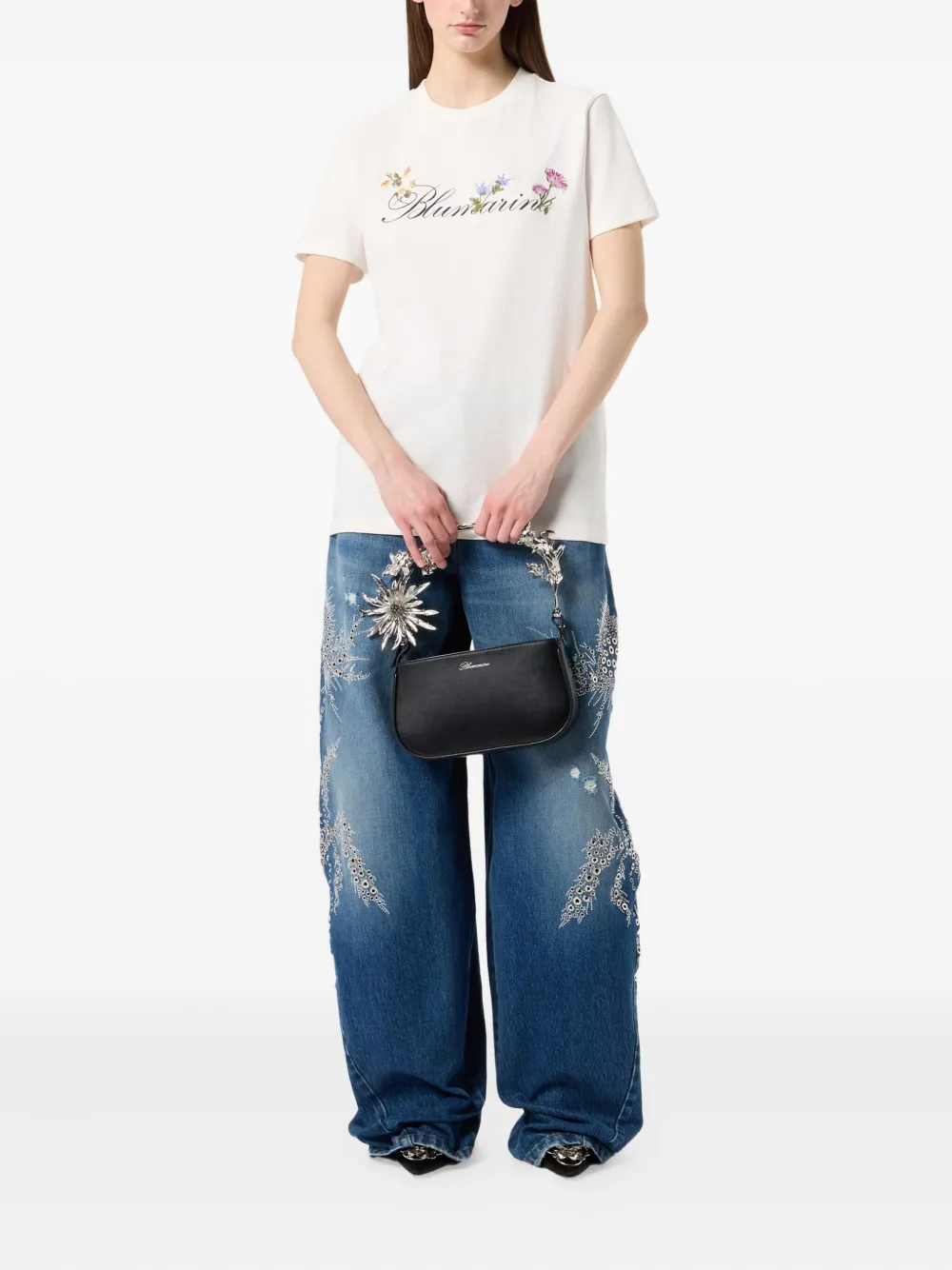 Blumarine floral-embroidered T-shirt | T-Shirts & Jersey Shirts | Image 2