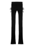 Blumarine ribbed-knit tie-detail trousers - White
