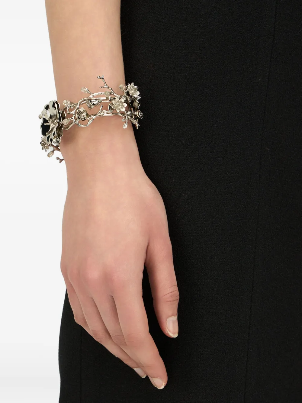 Blumarine Floral-appliqué Bracelet In Neutral