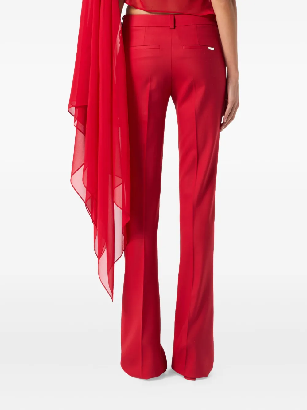 Blumarine Flared Trousers In Red