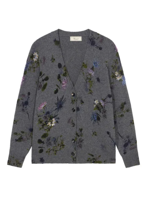 Blumarine floral-beaded cardigan
