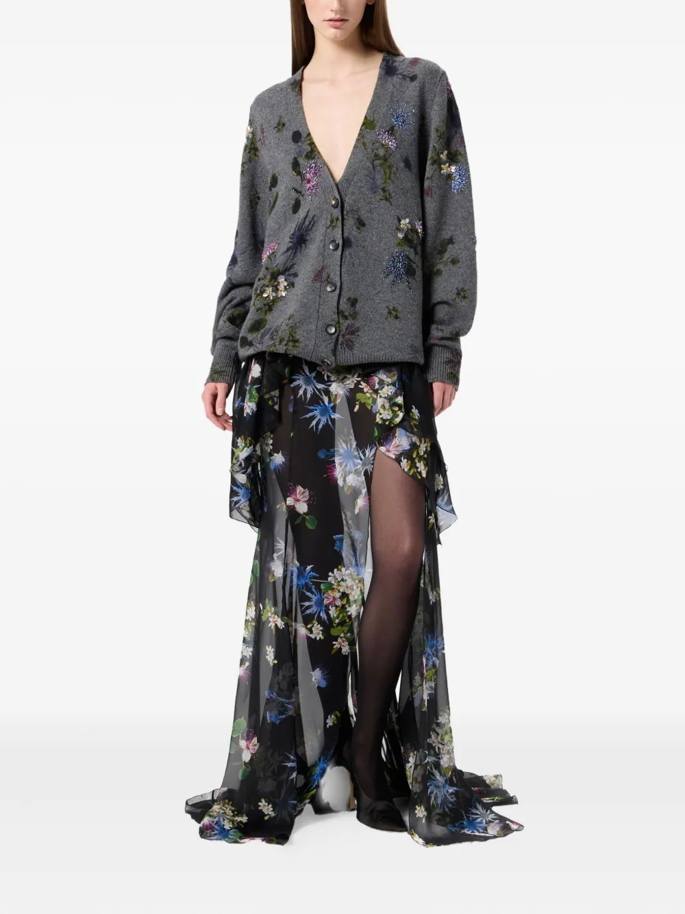 Blumarine floral-beaded cardigan | Cardigans | Image 2