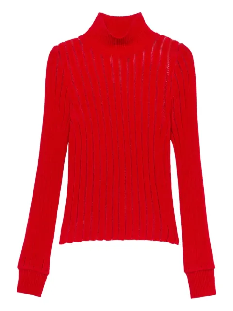 Blumarine high-neck ribbed sweater