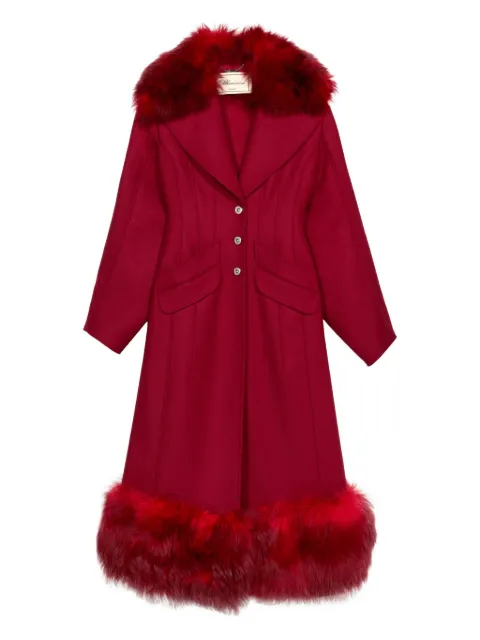 Blumarine معطف بأطراف فرو صناعي
