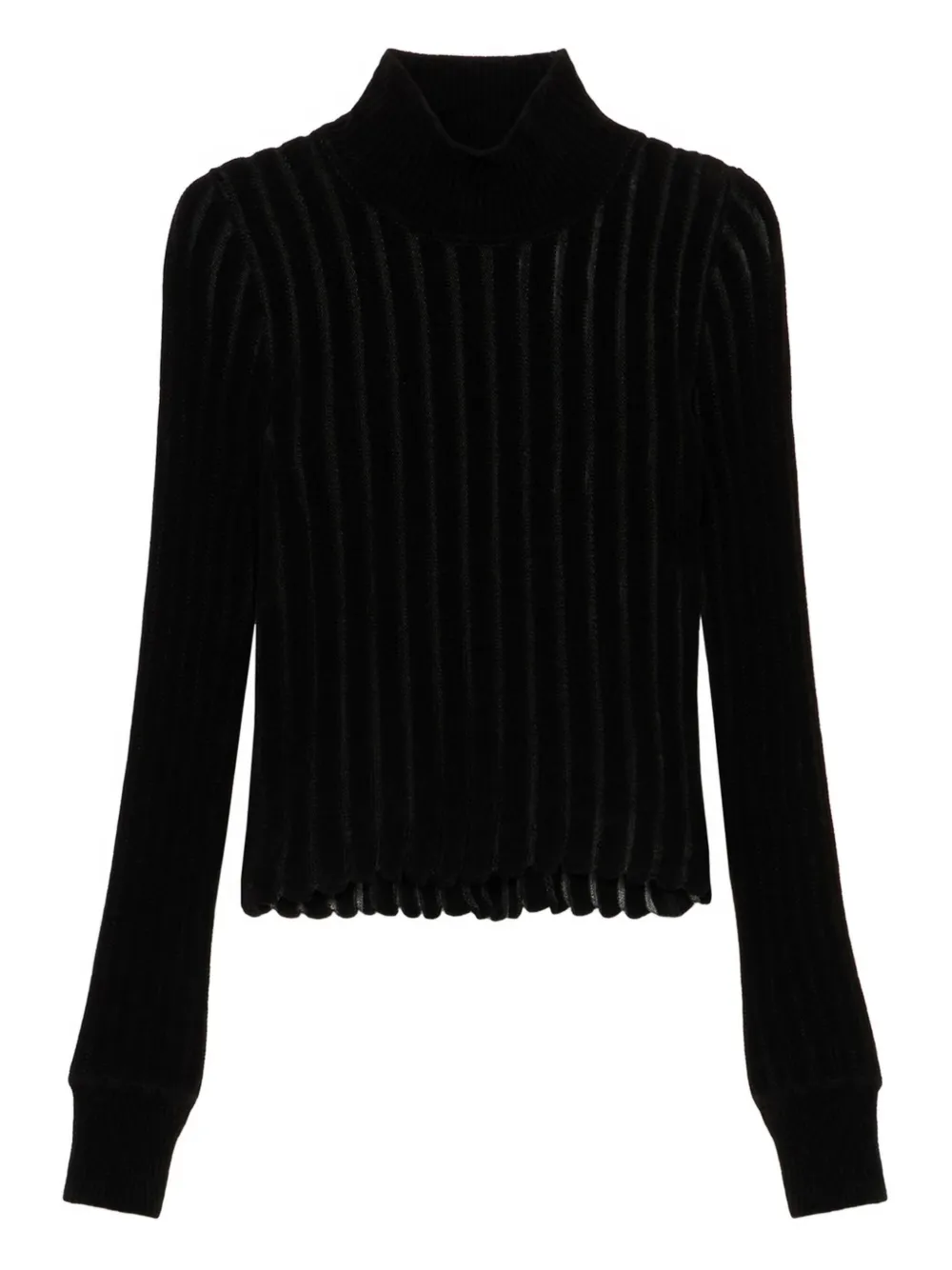 Blumarine high-neck ribbed top | Black | Image 1
