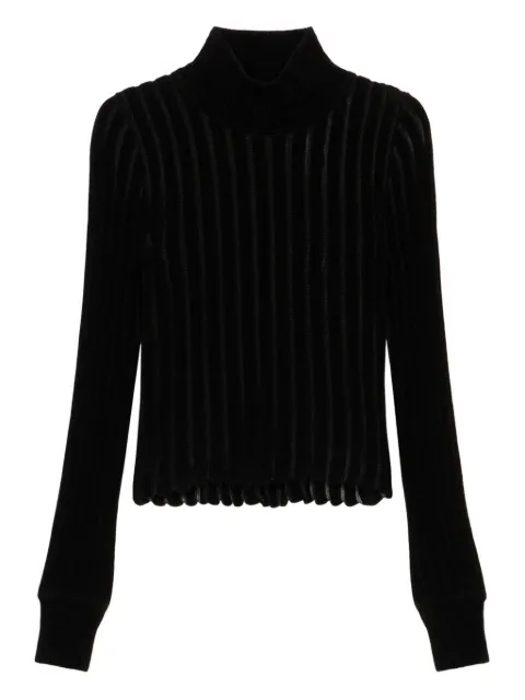 Blumarine high-neck ribbed top