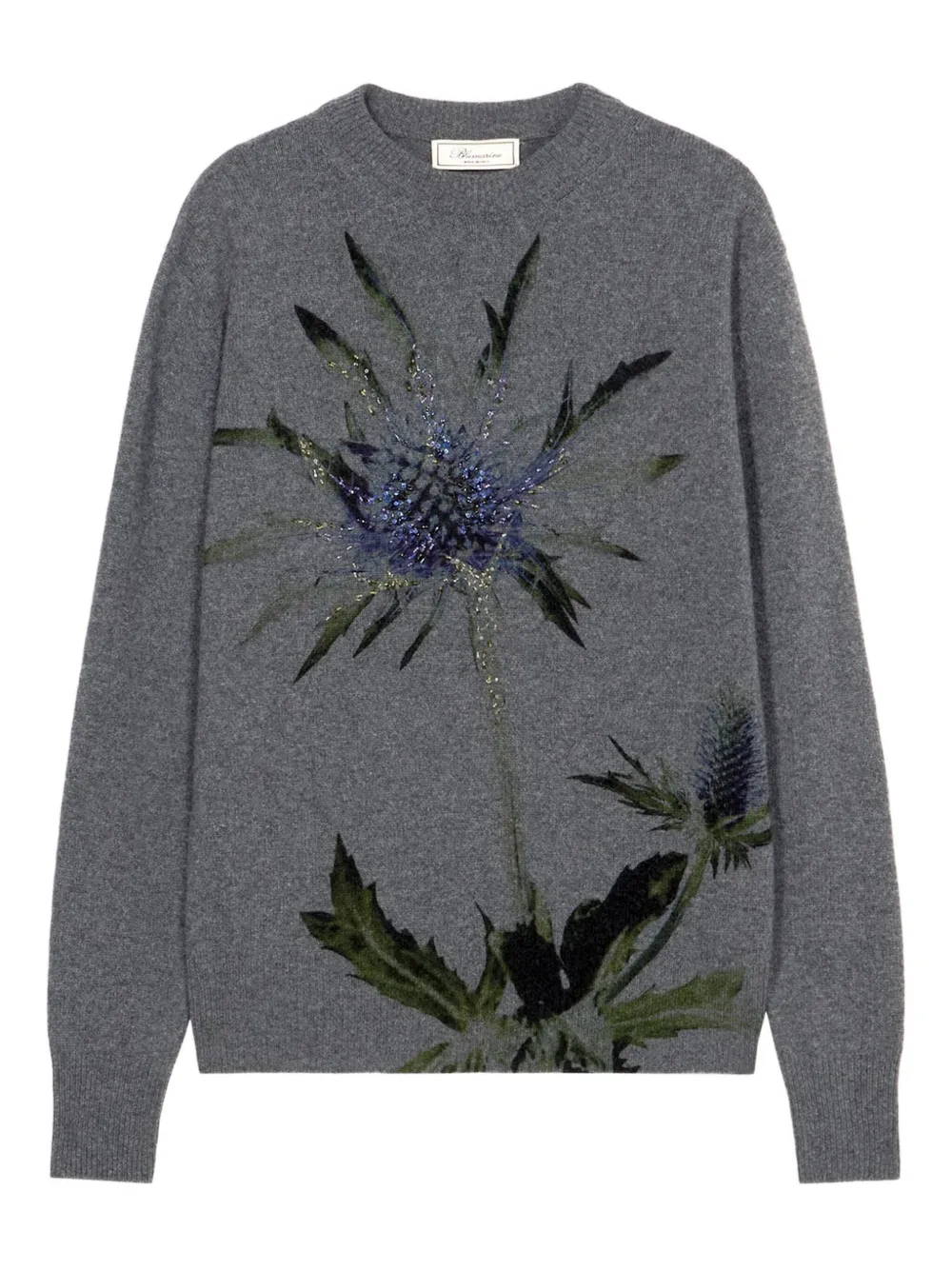Blumarine floral-beaded sweater | Grey | Image 1