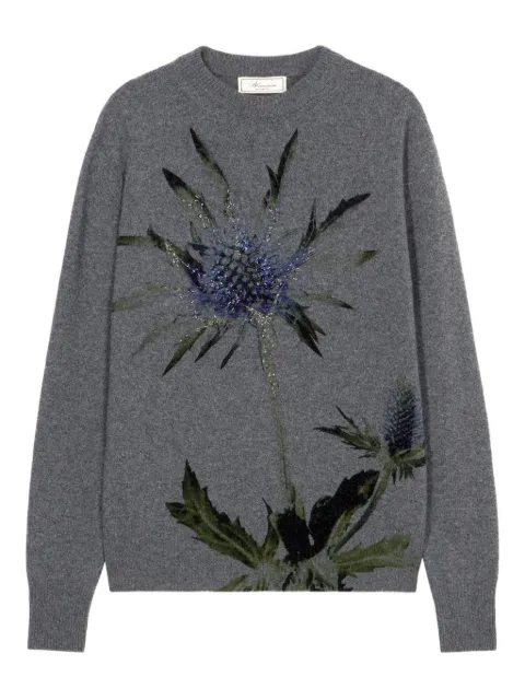 Blumarine floral-beaded sweater