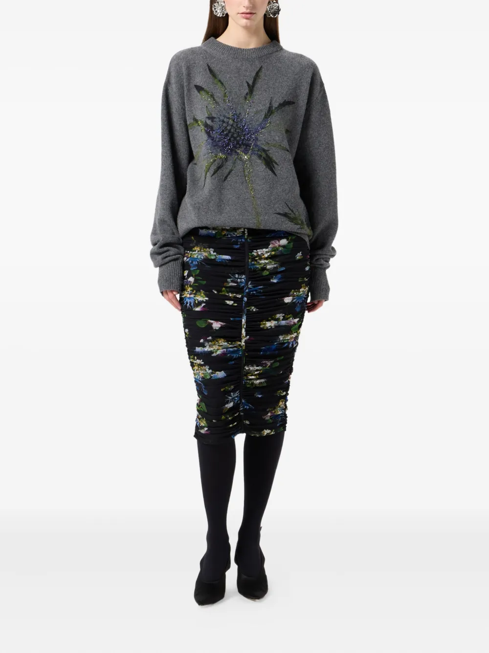 Blumarine floral-beaded sweater | Knitted Sweaters | Image 2