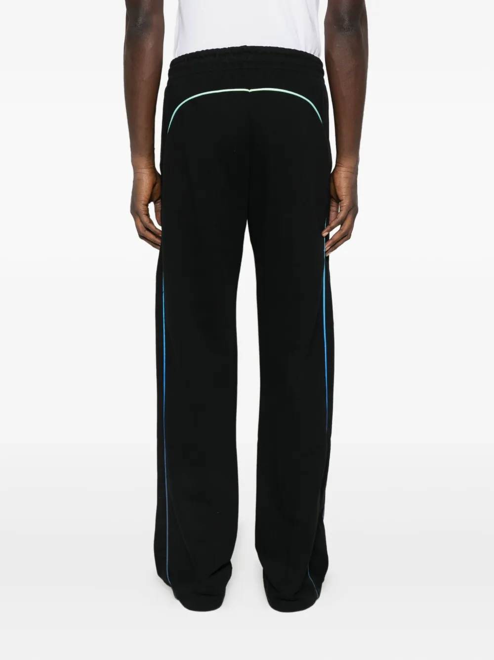 Casablanca Side-stripe Elastic-waist Trousers In Black